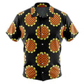 One Piece Luffy Sunflower Print Black Hawaiian Shirt - Dimensional Era
