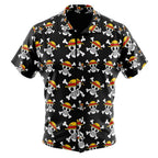 One Piece Straw Hat Pirates Skull All Over Print Hawaiian Shirt - Dimensional Era