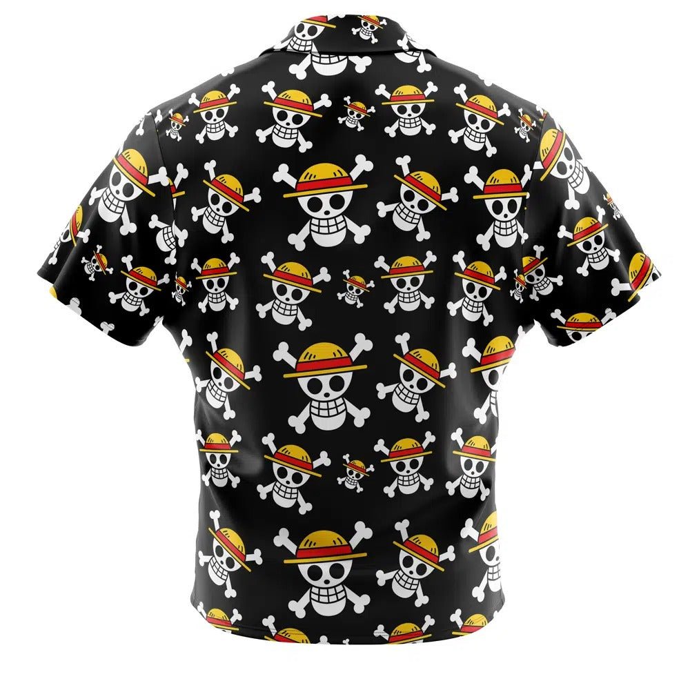 One Piece Straw Hat Pirates Skull All Over Print Hawaiian Shirt - Dimensional Era