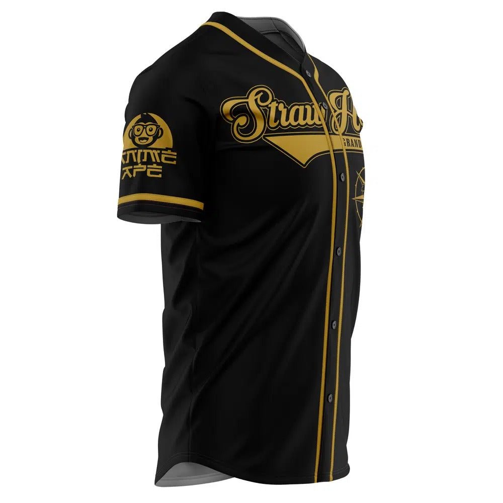 One Piece Straw Hats Grand Fleet Black Gold Baseball Jersey - Dimensional Era