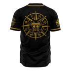 One Piece Straw Hats Grand Fleet Black Gold Baseball Jersey - Dimensional Era