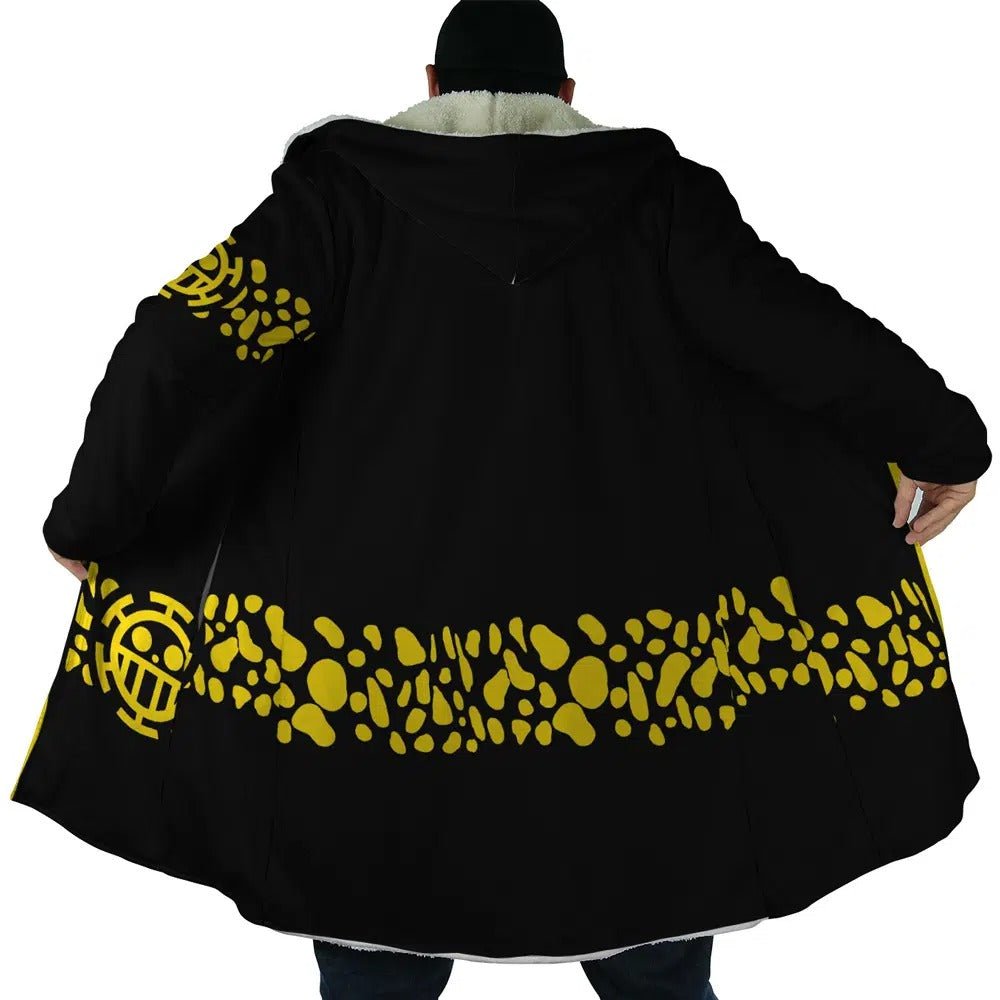 One Piece Trafalgar Law Heart Pirates Long Polar Fleece Zip Hooded Coat - Dimensional Era