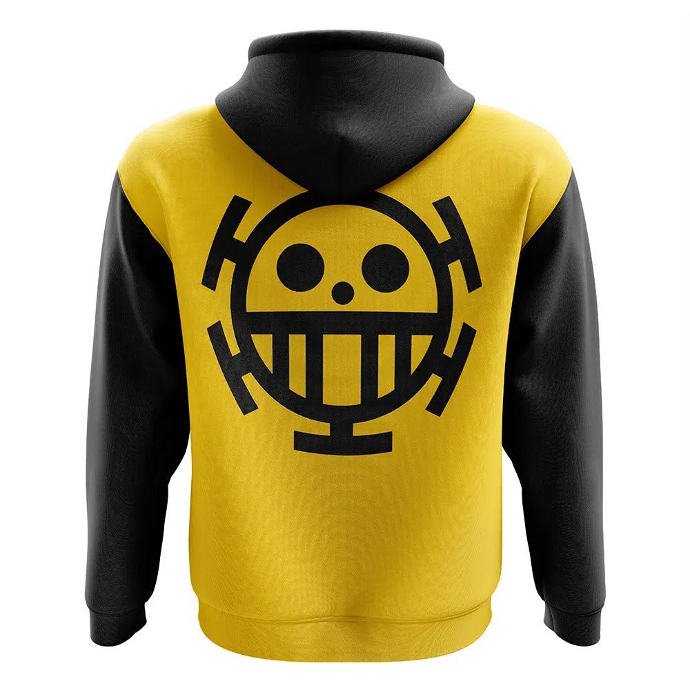 trafalgar-law-heart-pirates-yellow-black-zip-hoodie-back