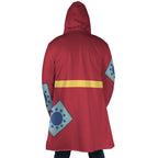 One Piece Wano Luffy Patch Fleece Hooded Cloak - Dimensional Era