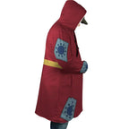 One Piece Wano Luffy Patch Fleece Hooded Cloak - Dimensional Era