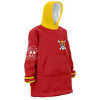 One Piece Wano Luffy Red Hoodie Blanket - Dimensional Era