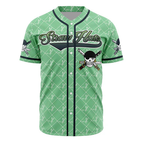 One Piece Zoro Straw Hats Custom Baseball Jersey - Dimensional Era