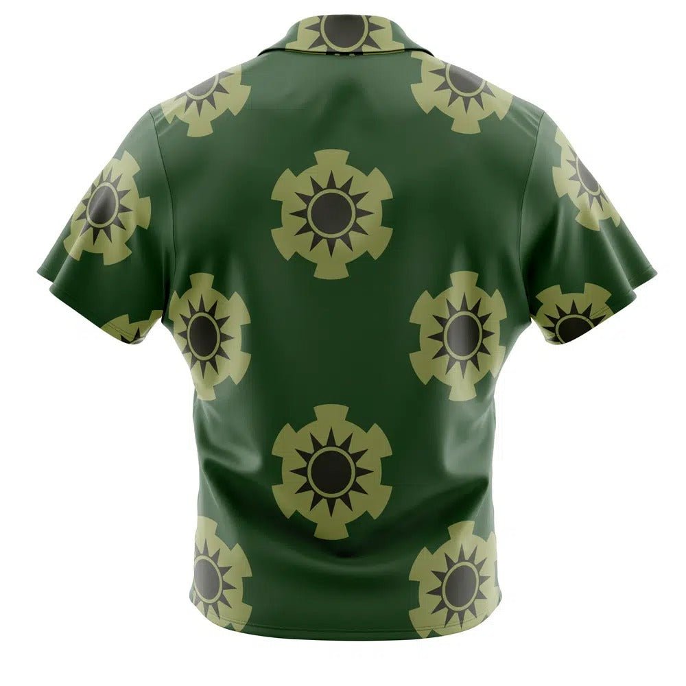 One Piece Zoro Wano Clan Symbol Green Hawaiian Shirt - Dimensional Era