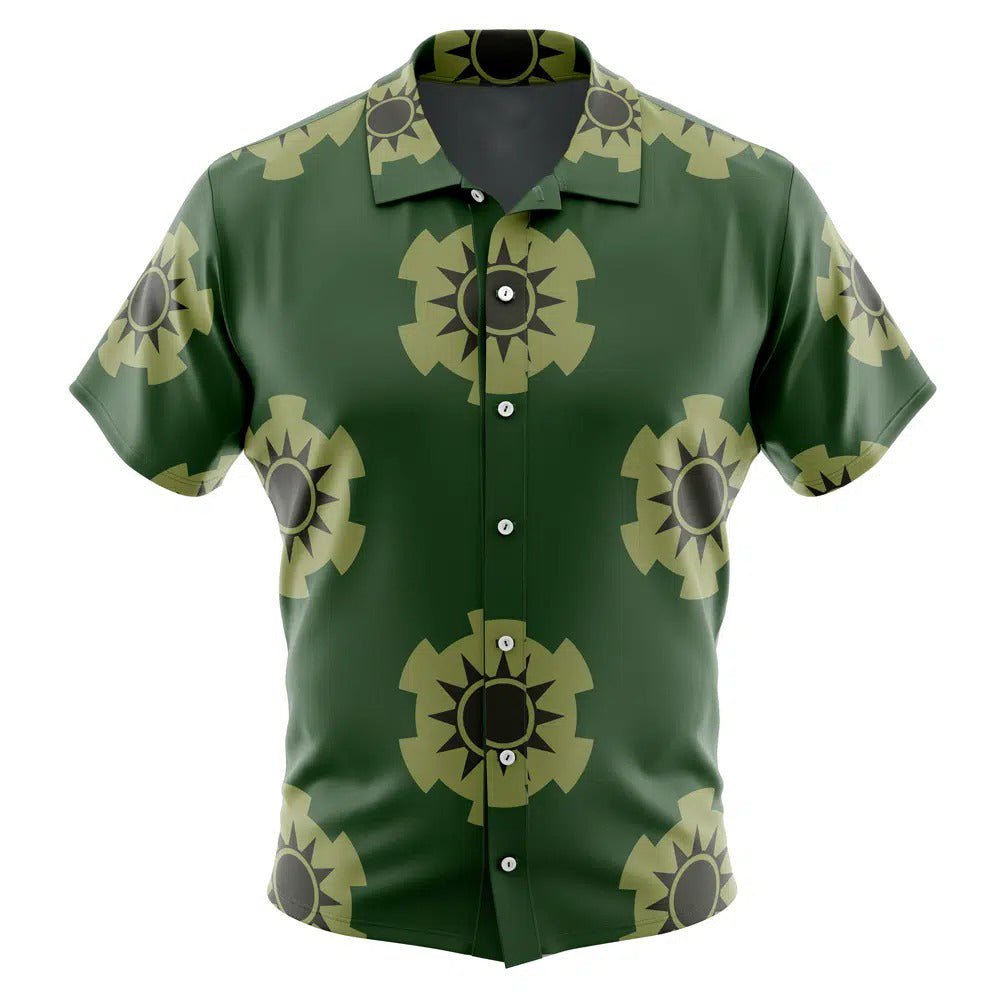 One Piece Zoro Wano Clan Symbol Green Hawaiian Shirt - Dimensional Era