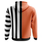 Orange Black Stripe Split Hoodie - Dimensional Era