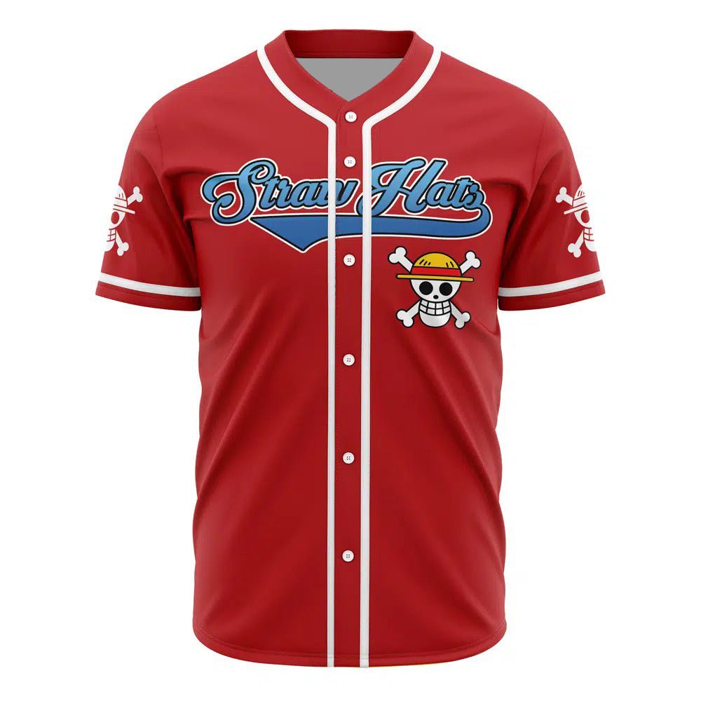 Personalized Straw Hats One Piece Baseball Jersey - Dimensional Era