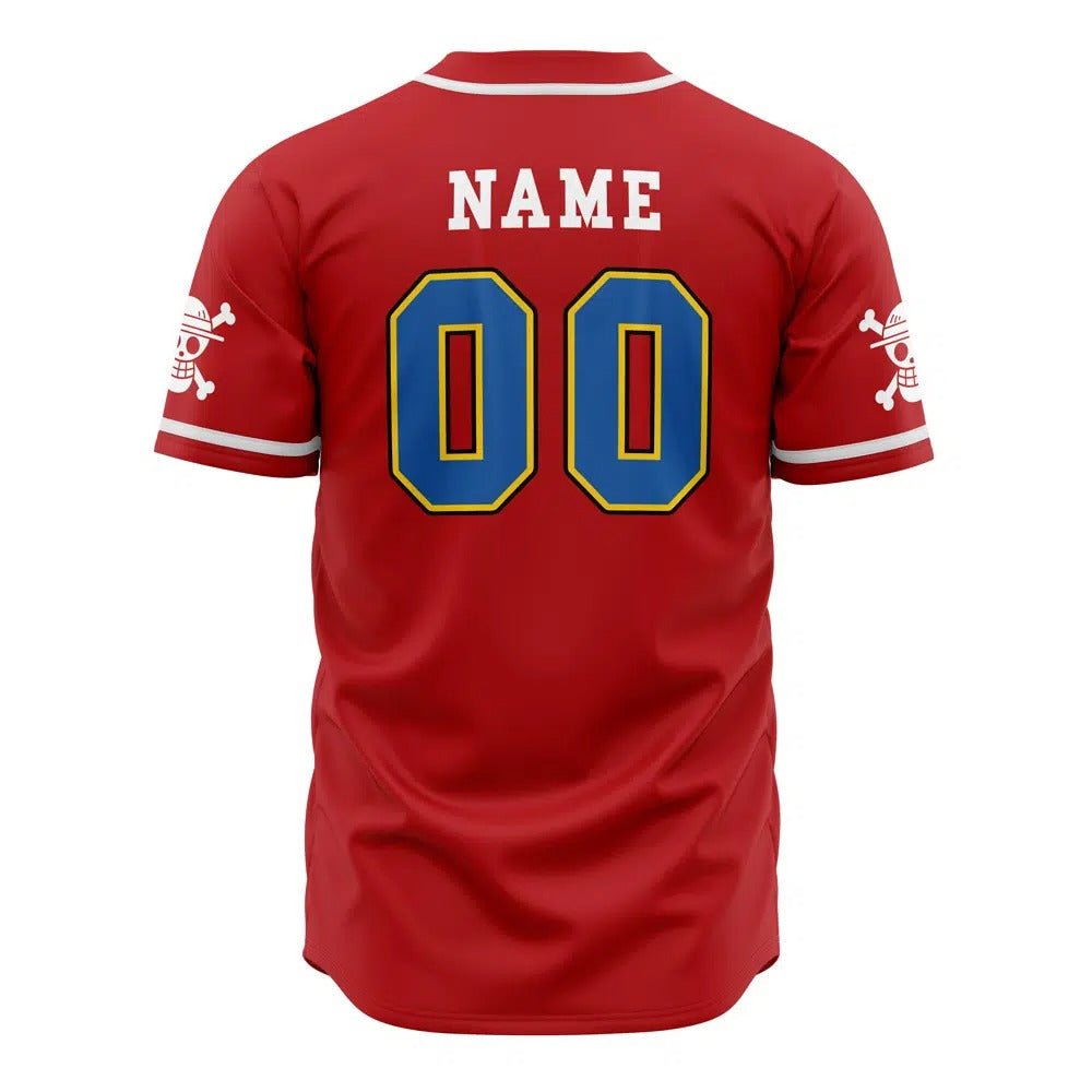 Personalized Straw Hats One Piece Baseball Jersey - Dimensional Era