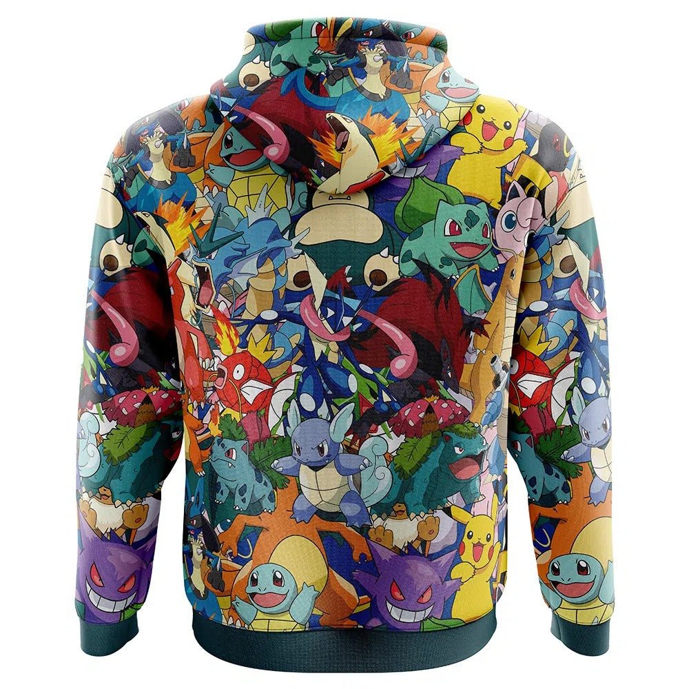 Pokemon All Characters All Over Print Hoodie - Dimensional Era