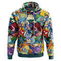 Pokemon All Characters All Over Print Hoodie - Dimensional Era