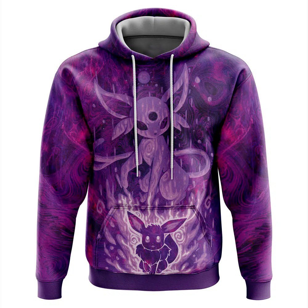 Pokemon Espeon Eevee Purple Print Hoodie - Dimensional Era