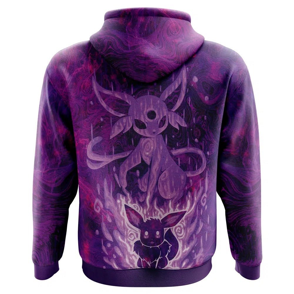 Pokemon Espeon Eevee Purple Print Hoodie - Dimensional Era