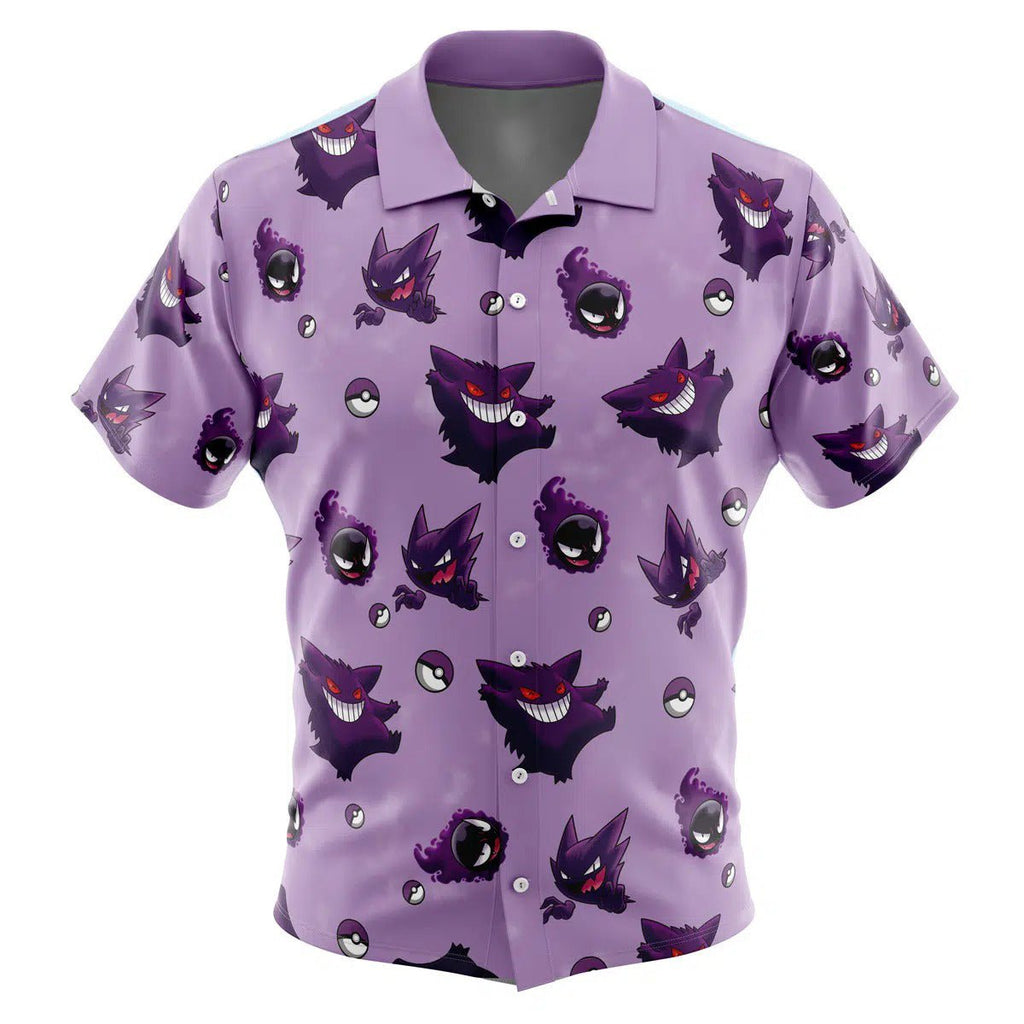 Pokemon Gastly Haunter Gengar Purple Hawaiian Shirt - Dimensional Era