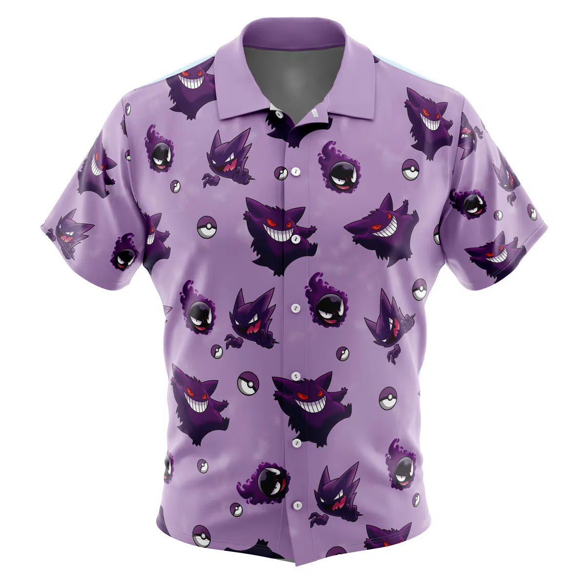 Pokemon Gastly Haunter Gengar Purple Hawaiian Shirt - Dimensional Era
