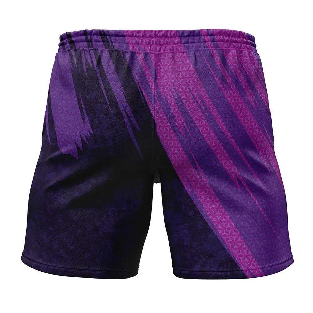 Pokemon Gengar Purple Stripe Drawstring Shorts - Dimensional Era