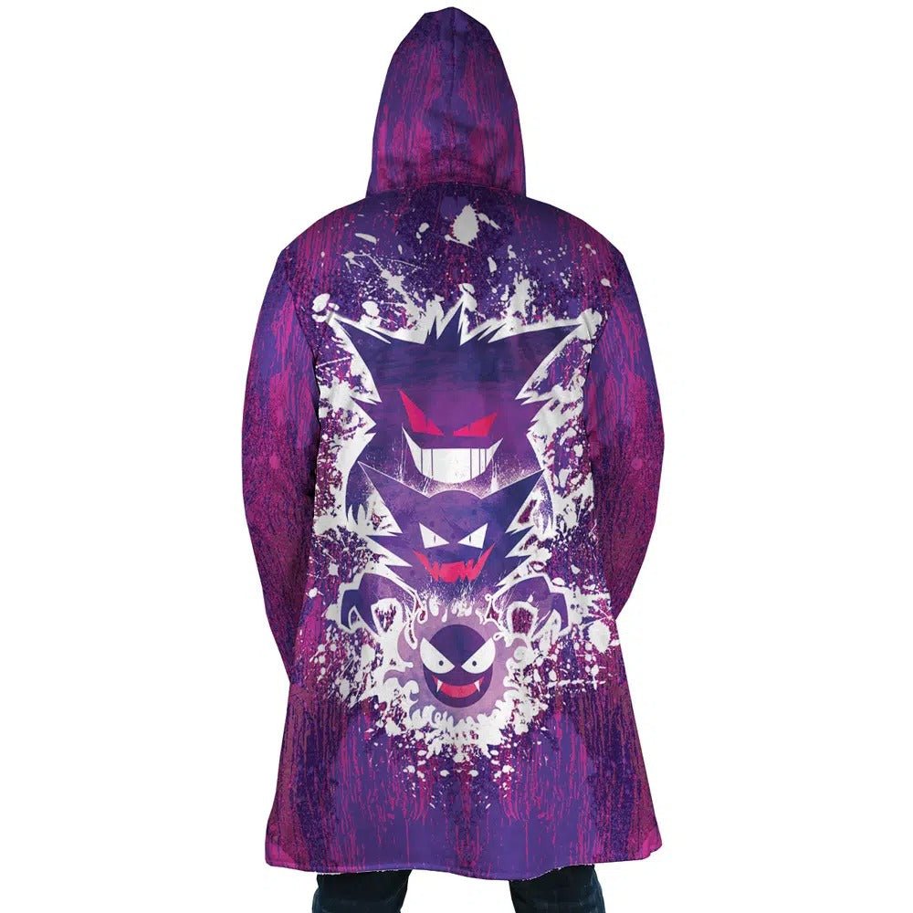 Pokemon Ghastly Haunter Gengar Graffiti Zip Hooded Cloak - Dimensional Era