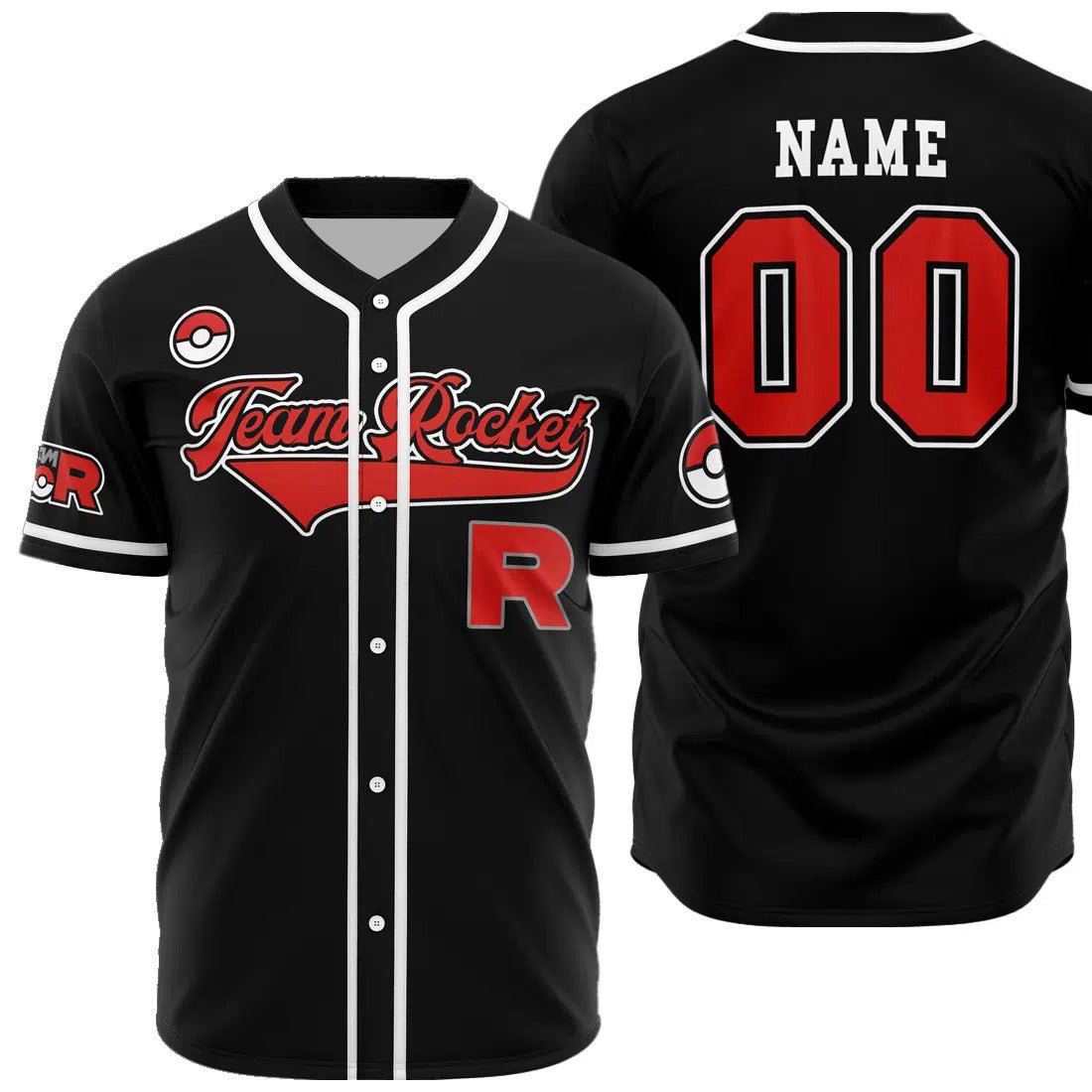 Pokemon Team Rocket Custom Baseball Jersey - Dimensional Era
