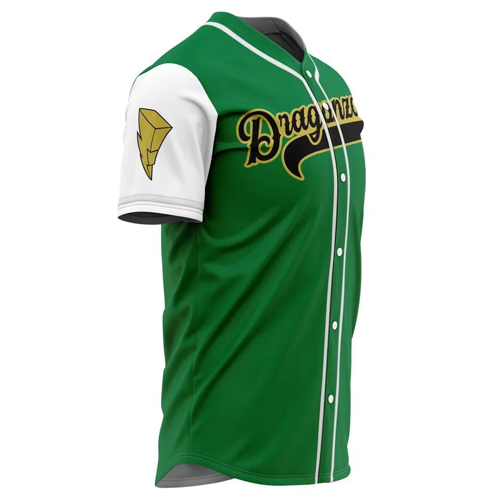Power Rangers Green Dragonzords Custom Baseball Jersey - Dimensional Era