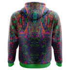 Psychedelic Mushroom Skull All Over Print Hoodie - Dimensional Era
