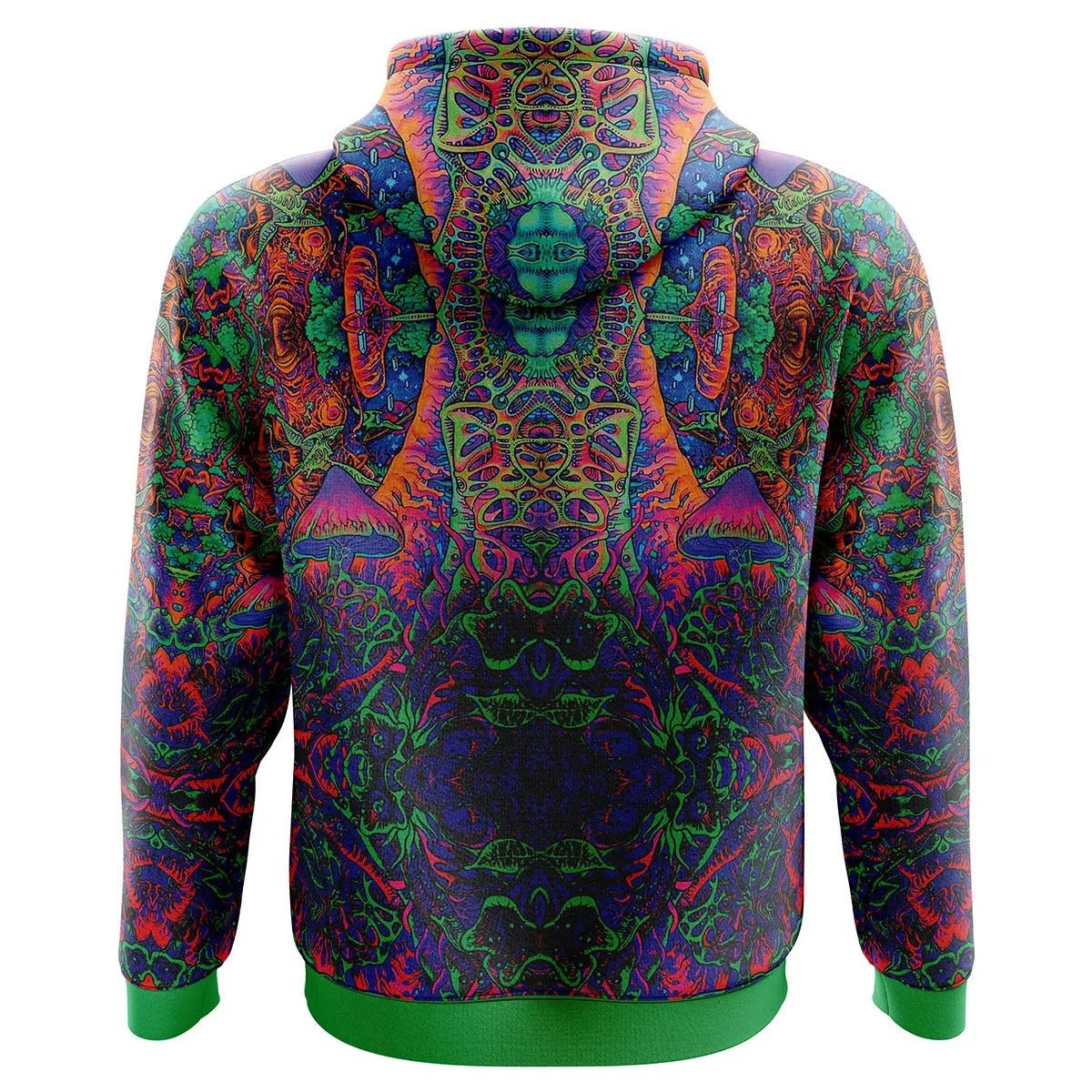 Psychedelic Mushroom Skull All Over Print Hoodie - Dimensional Era