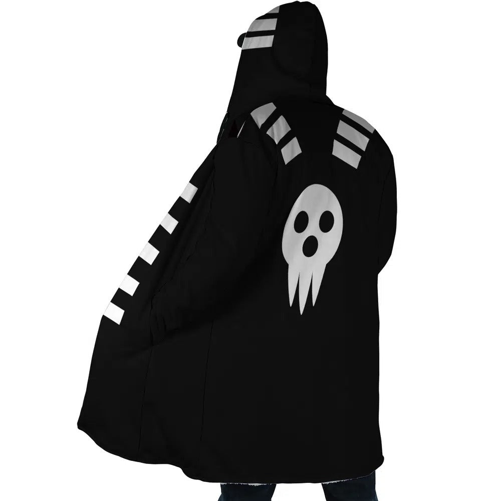 Soul Eater Logo Long Polar Fleece Zip Coat - Dimensional Era