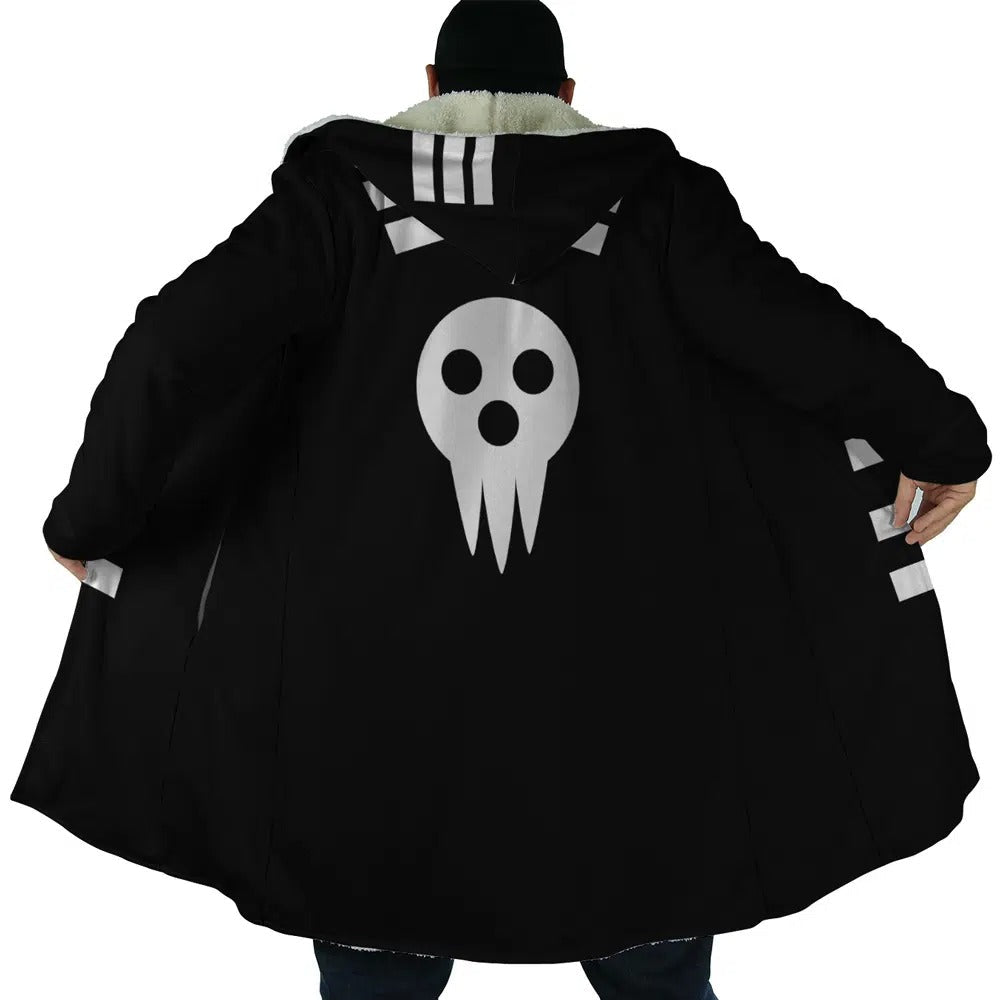 Soul Eater Logo Long Polar Fleece Zip Coat - Dimensional Era
