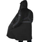 Sword Art Online Line Print Fleece Hooded Cloak - Dimensional Era