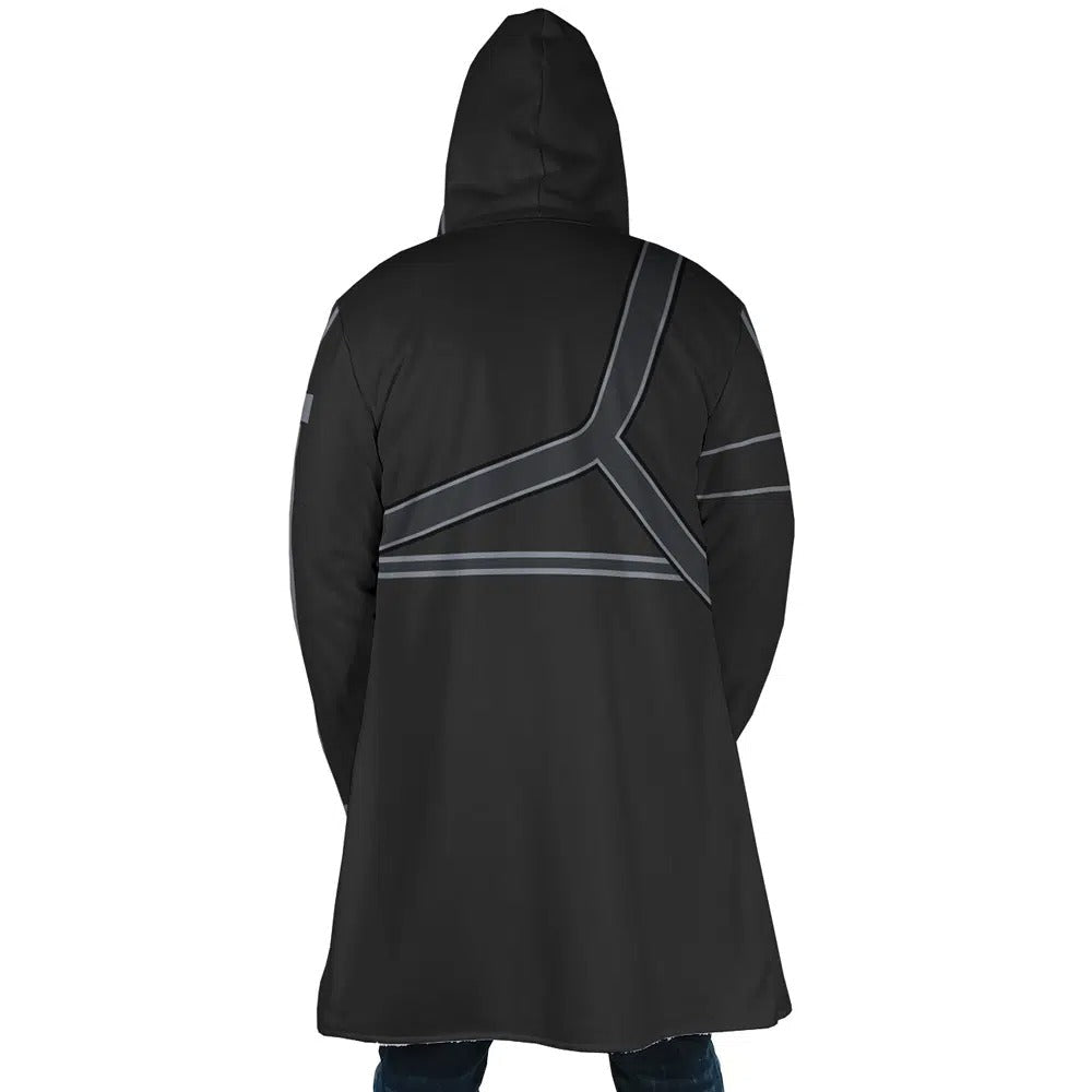 Sword Art Online Line Print Fleece Hooded Cloak - Dimensional Era