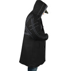 Sword Art Online Line Print Fleece Hooded Cloak - Dimensional Era
