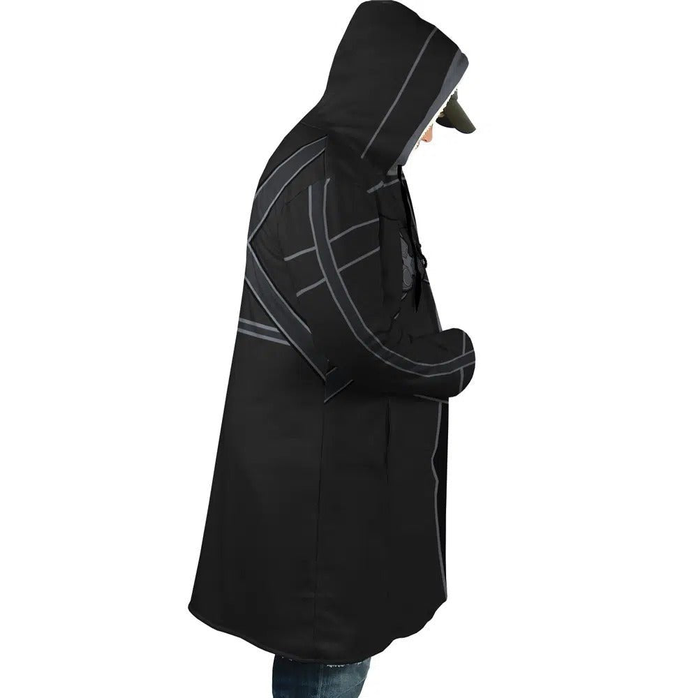 Sword Art Online Line Print Fleece Hooded Cloak - Dimensional Era