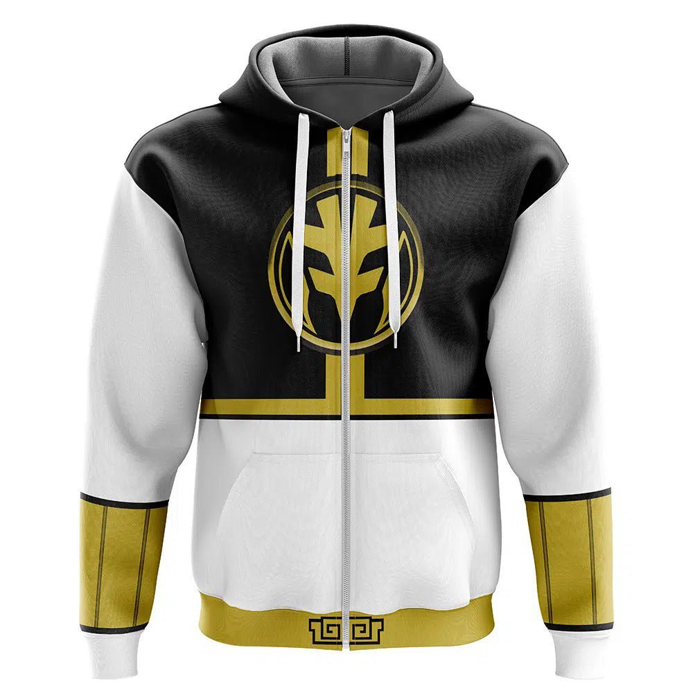 power-rangers-white-ranger-black-white-gold-zip-hoodie-front