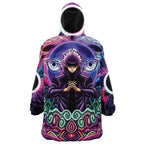 Trippy Satoru Gojo Colorful Hoodie Blanket - Dimensional Era