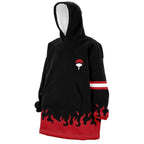 Uchiha Clan Sharingan Fire Hoodie Blanket - Dimensional Era