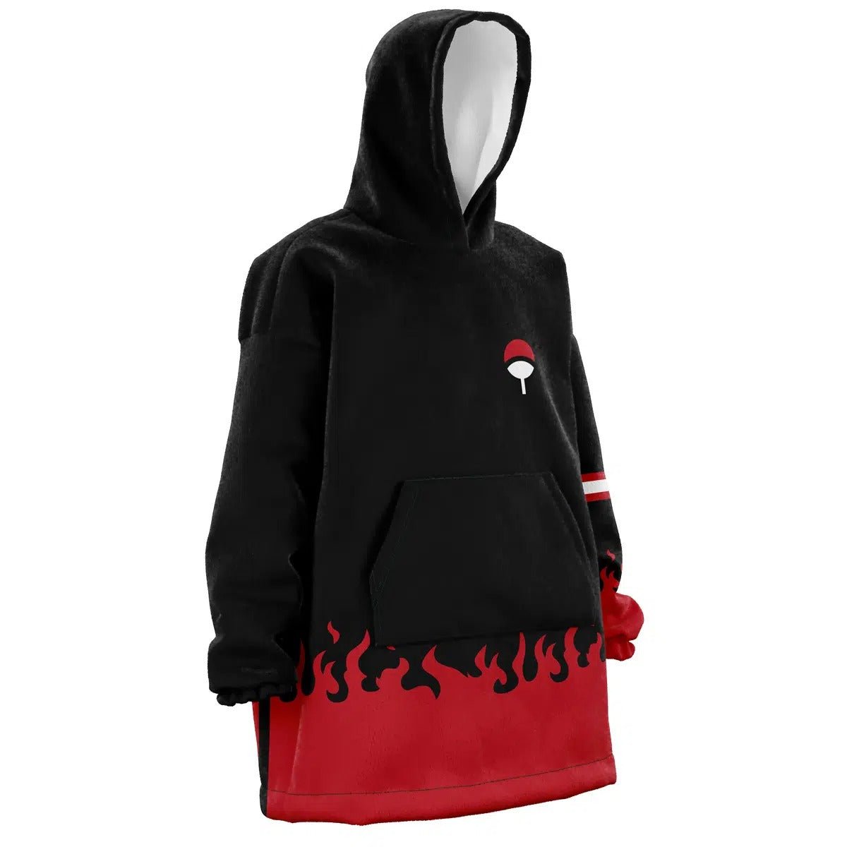 Uchiha Clan Sharingan Fire Hoodie Blanket - Dimensional Era