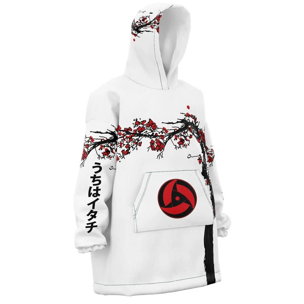 Uchiha Itachi Plum Blossom Hoodie Blanket - Dimensional Era