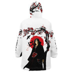 Uchiha Itachi Plum Blossom Hoodie Blanket - Dimensional Era