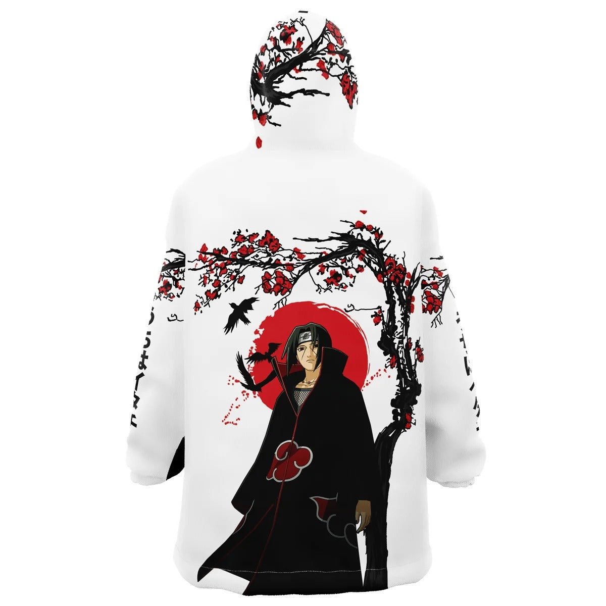 Uchiha Itachi Plum Blossom Hoodie Blanket - Dimensional Era
