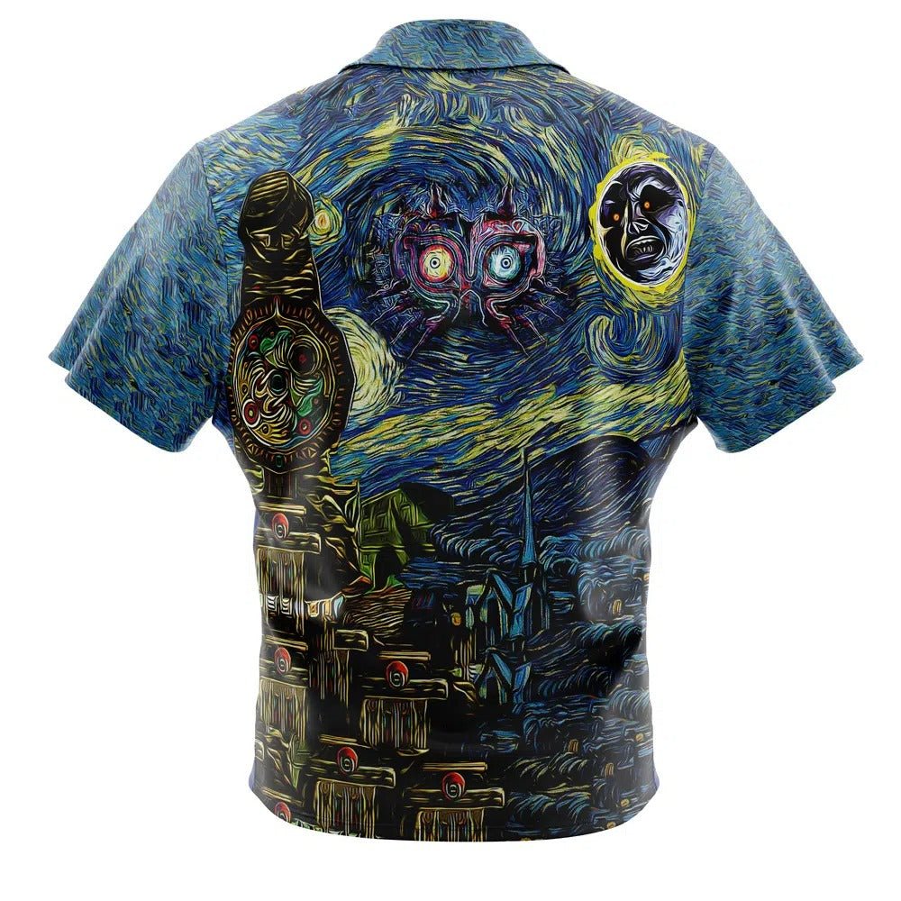 Van Gogh Starry Night Majora's Mask Zelda Hawaiian Shirt - Dimensional Era