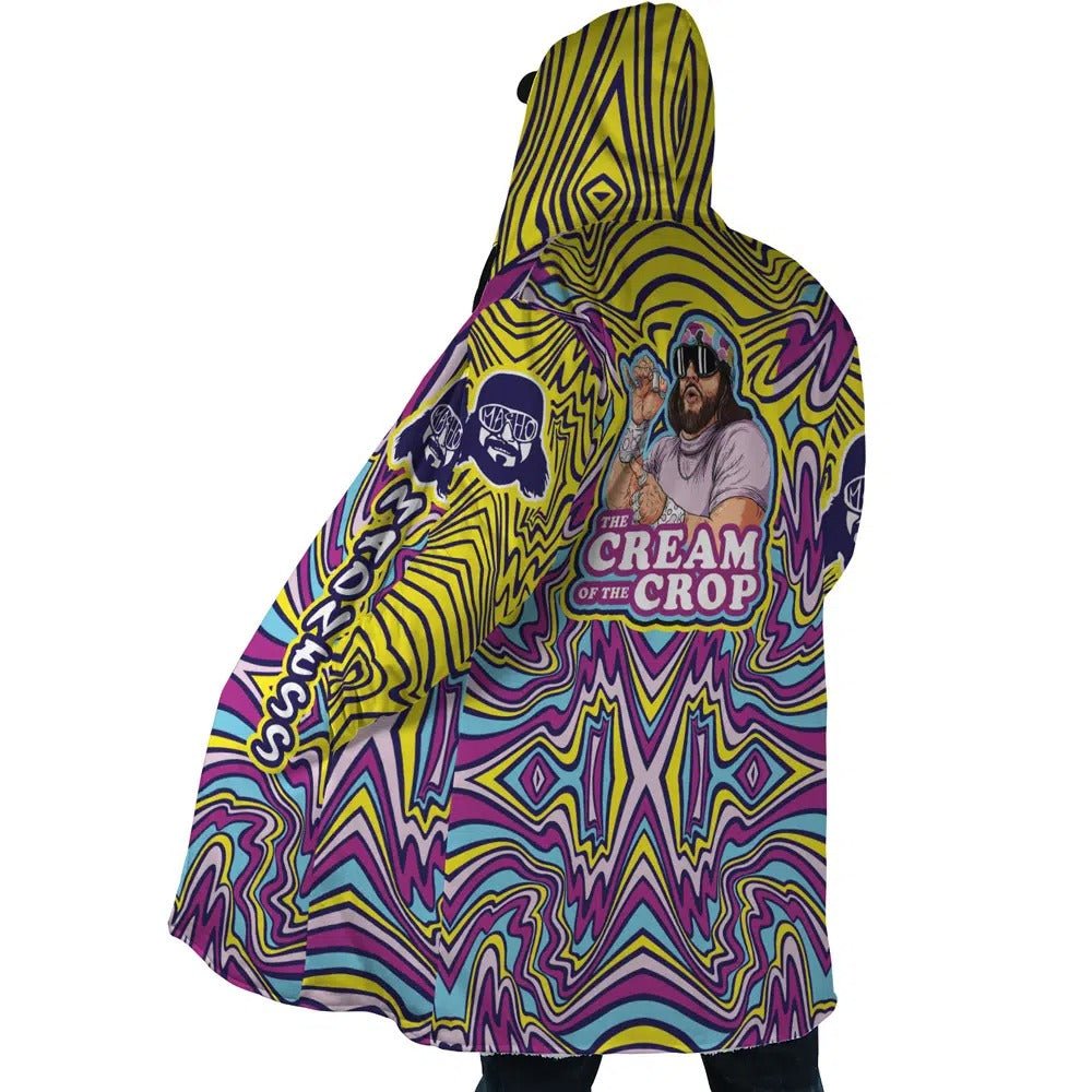 WWE Macho Man Psychedelic Wave Zip Hooded Cloak - Dimensional Era