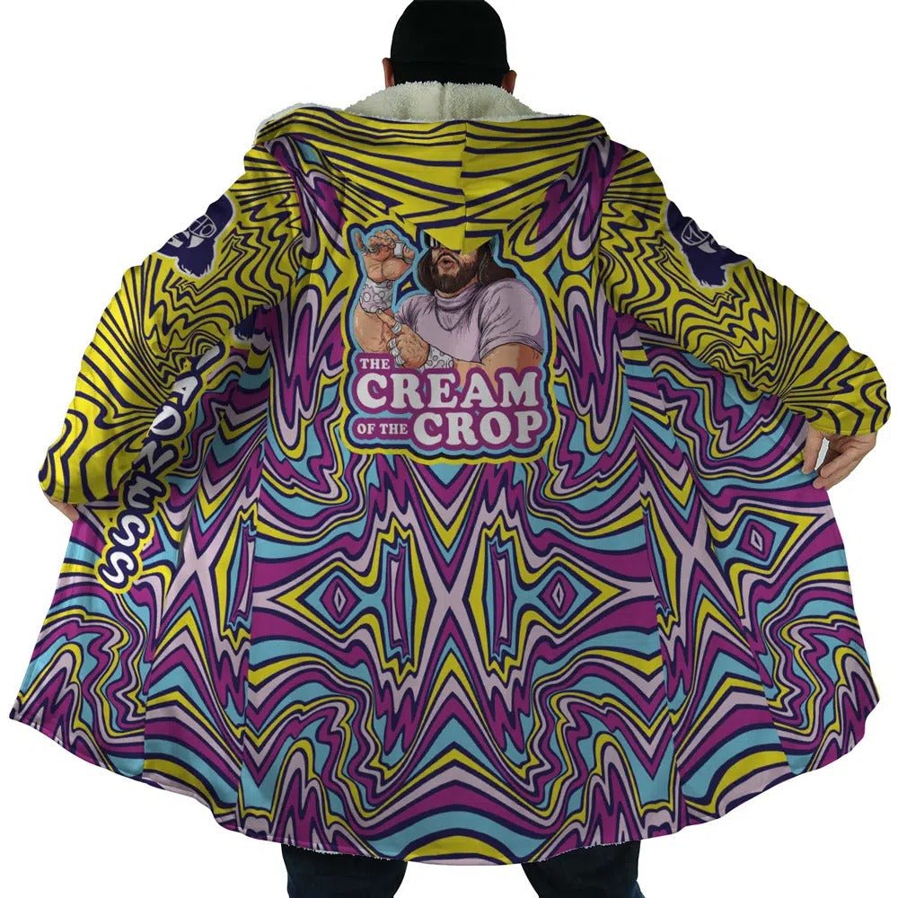 WWE Macho Man Psychedelic Wave Zip Hooded Cloak - Dimensional Era