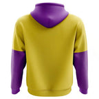 Yellow Purple POSTBOY Letter Color Block Hoodie - Dimensional Era