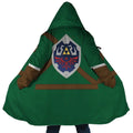 Zelda Link Triforce Shield Fleece Hooded Cloak - Dimensional Era