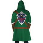 Zelda Link Triforce Shield Fleece Hooded Cloak - Dimensional Era