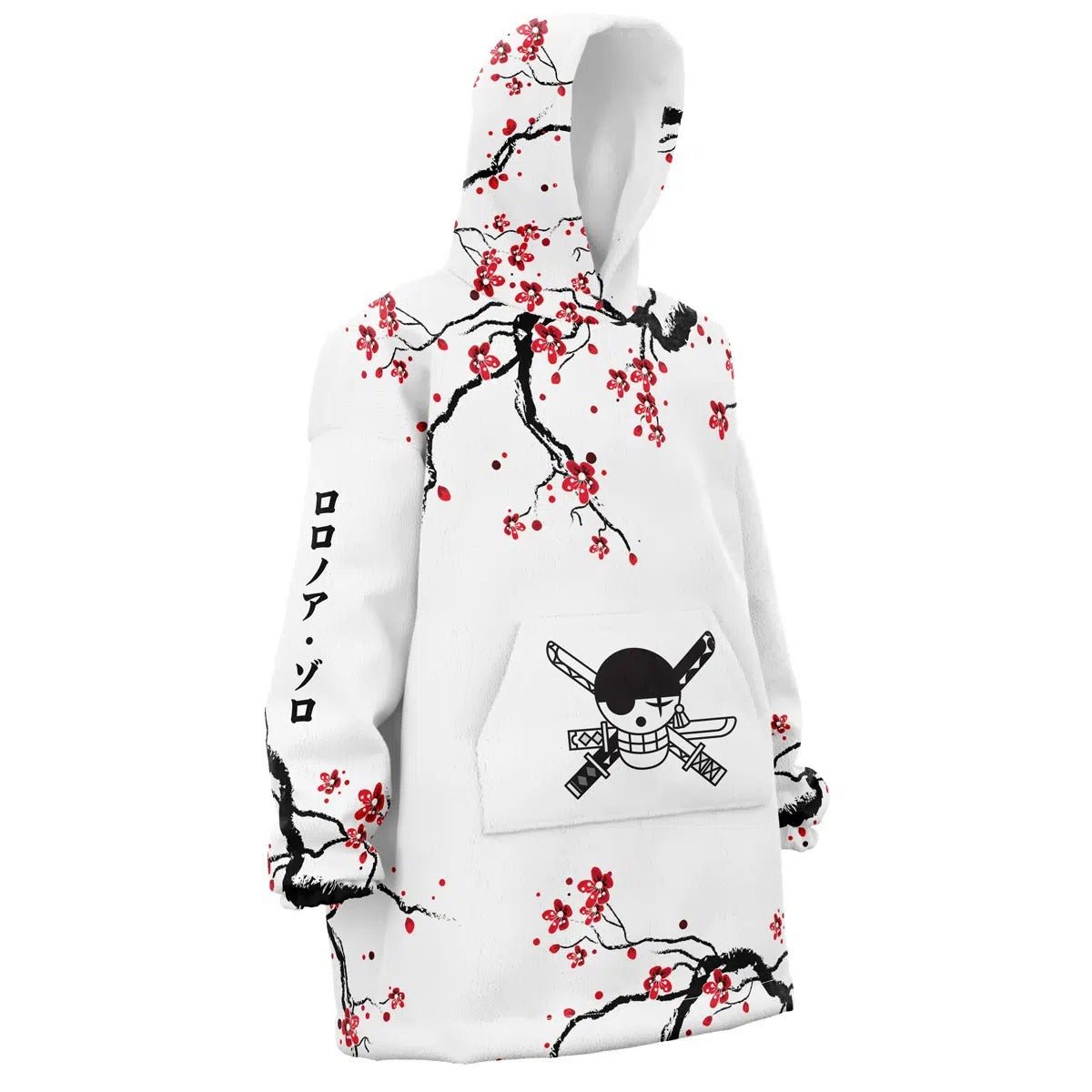 Zoro Cherry Blossom Hoodie Blanket - Dimensional Era