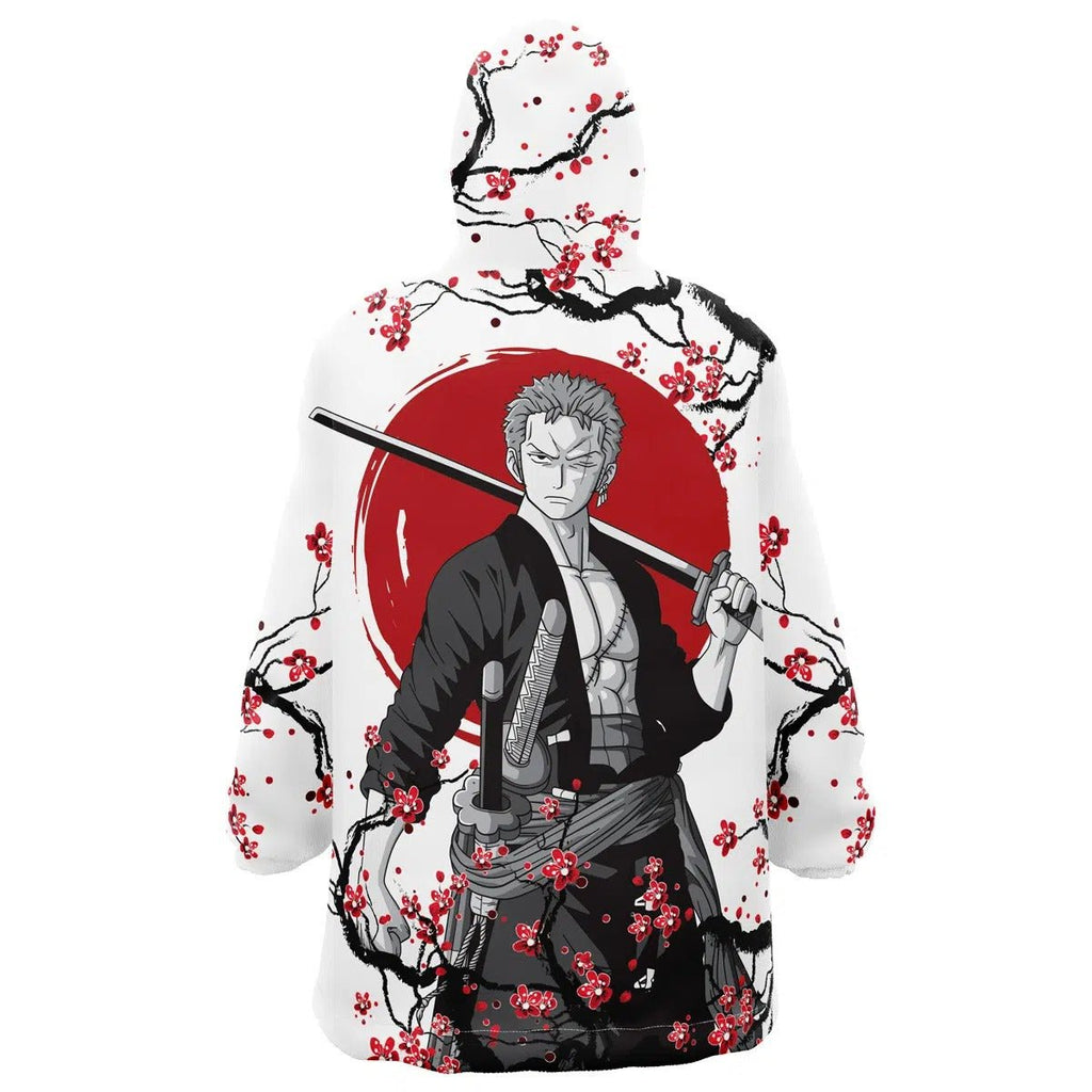 Zoro Cherry Blossom Hoodie Blanket - Dimensional Era