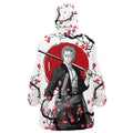 Zoro Cherry Blossom Hoodie Blanket - Dimensional Era